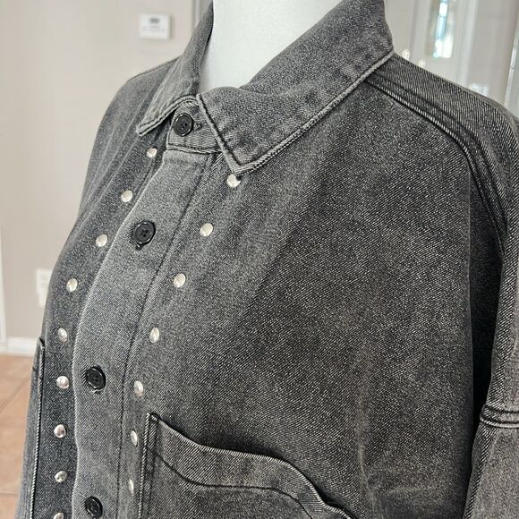 Rebecca Minkoff Women’s Oversized Denim Jean Jacket - Picture 6 of 10